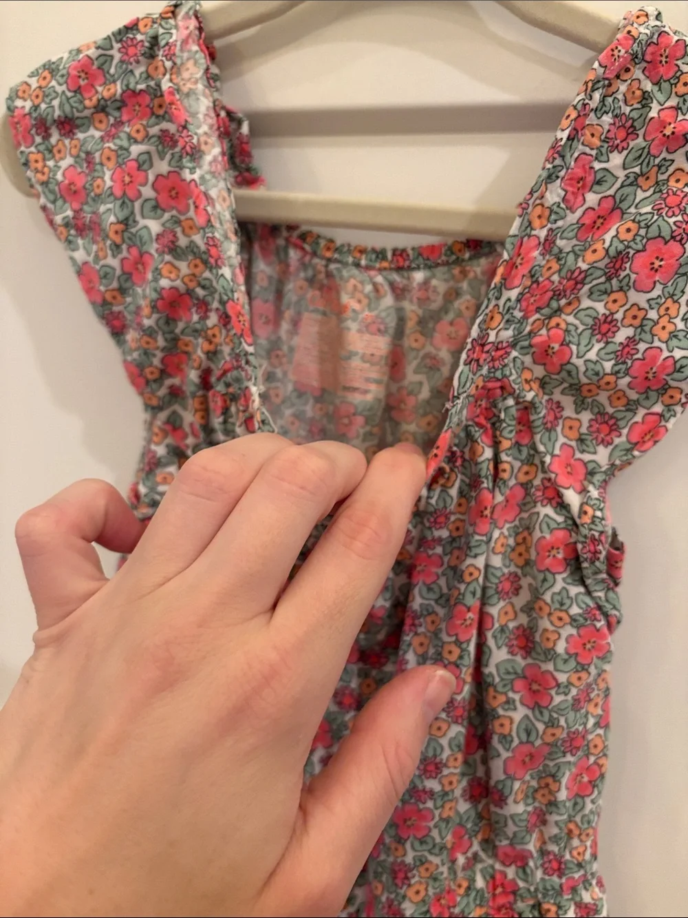 Cat & Jack Toddler Girls Floral Pink Cotton Romper Size 2T